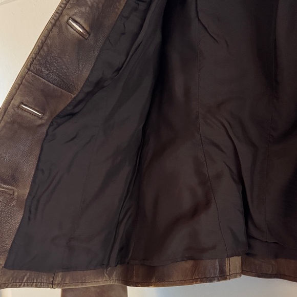 Tory Burch Distressed Brown Military Jacket - Picture 4 of 6